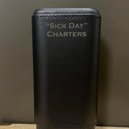 Custom engraved leather wallet